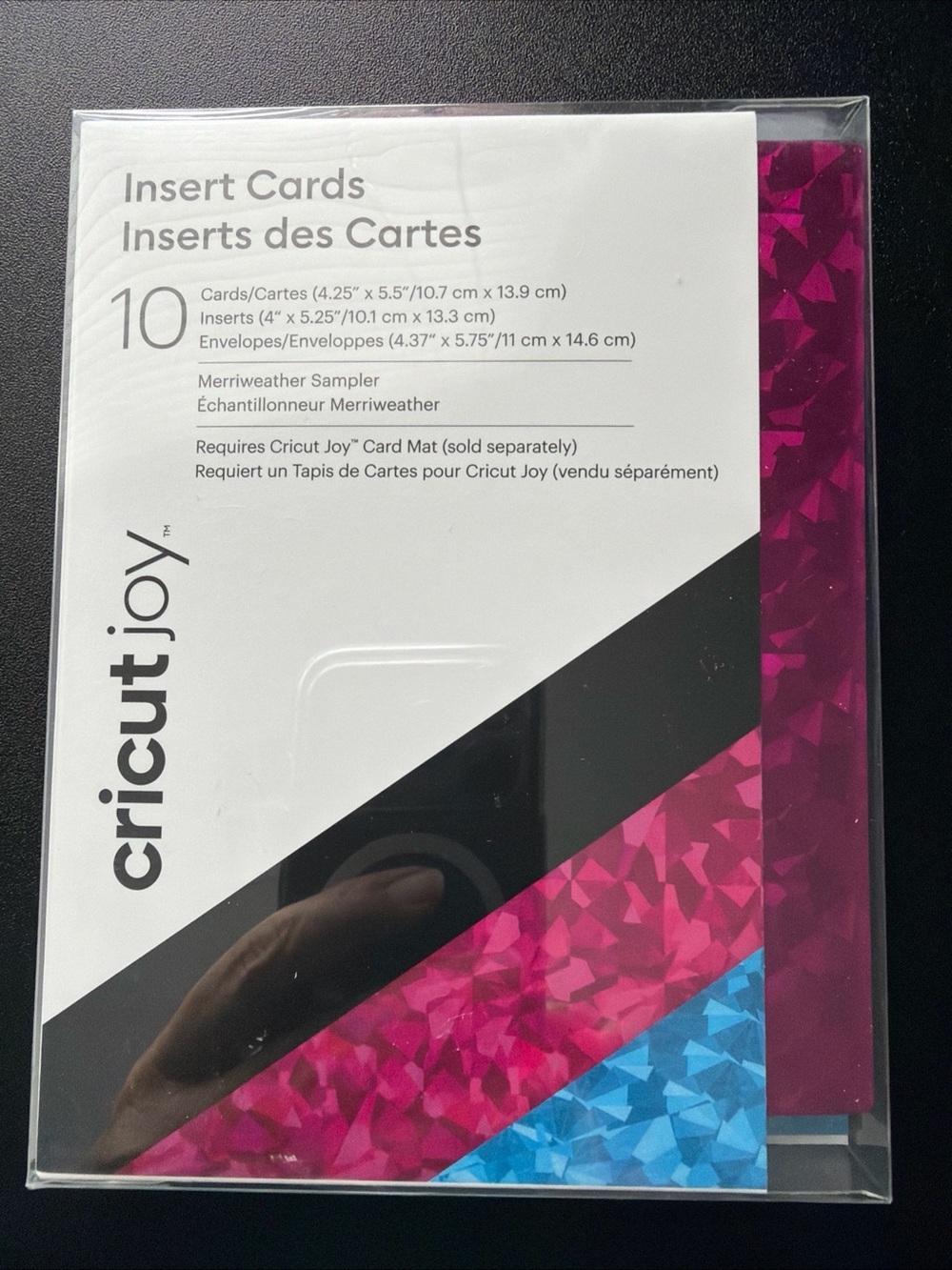 Cricut Joy Party Pink & Neon Blue Crystal Insert Cards